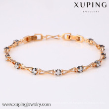 72609 alta calidad de moda 18k color oro diseñador oro pulsera de las señoras